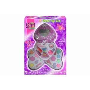  3 Tier Play Make up Set in Pretty Heart Shaped Case Toys 