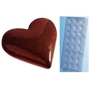   Inch Heart Polycarbonate Candy Mold 3 Piece Tray