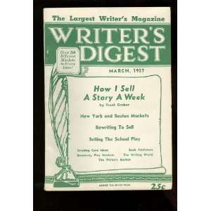   Writers Digest 1937  March Contributors include Frank Gruber. Books