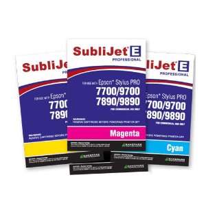  SubliJet E Sublimation Ink Cartridges (250ml) for the 