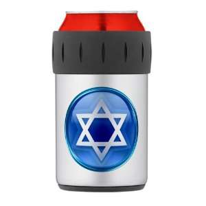  Thermos Can Cooler Koozie Blue Star of David Jewish 