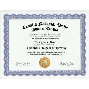 Croatia Croat Croatian National Pride Certification Custom Gag 