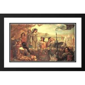  Lancelot and Guinevere 20x23 Framed and Double Matted Art 