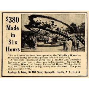  1911 Ad Armitage & Guinn Circling Wave Ride Game 
