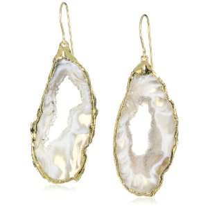 Heather Gardner Bold Collection Tan Geode Earrings