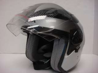   Cruiser Dual Shield Lens OpenFace Helmet touring Biker Softail Vcan L