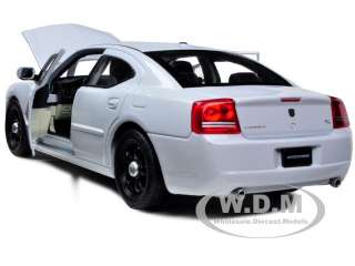 2006 DODGE CHARGER R/T UNMARKED POLICE CAR WHITE 1/24 BY WELLY 