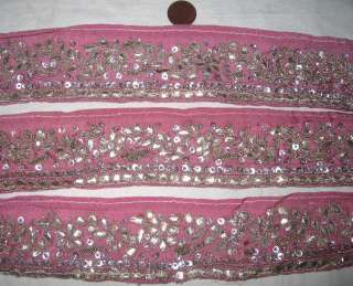VBB Vintage Antique Border Sari Trim Lace Ribbon RARE ZARDOSI SHAALA 