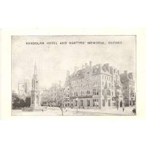   Postcard Randolph Hotel and Martyrs Memorial   Oxford England UK