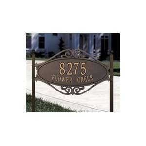  Whitehall Hackley Fretwork Standard Lawn Plaque Two Lines 