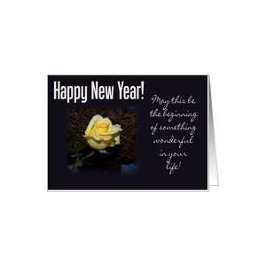  New Year Yellow Rose Beginning Card Health & Personal 