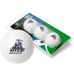  UTEP Miners 3 Pack of Logo Golf Balls