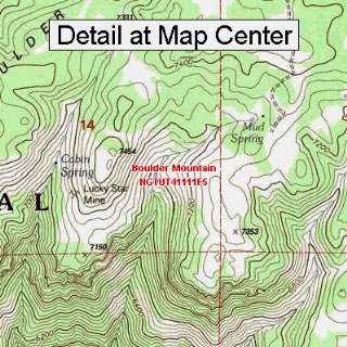 USGS Topographic Quadrangle Map   Boulder Mountain, Utah (Folded 