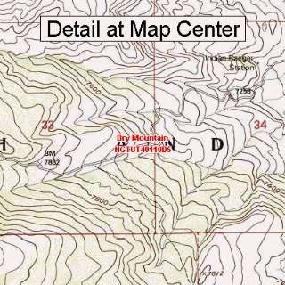 USGS Topographic Quadrangle Map   Dry Mountain, Utah (Folded 