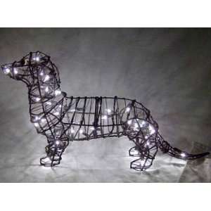  Dachshund Lighted Topiary Frame