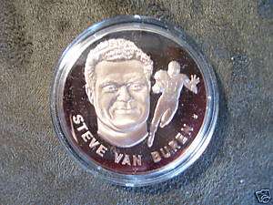 1972 Franklin Mint Bronze HOF Coin Steve van Buren  