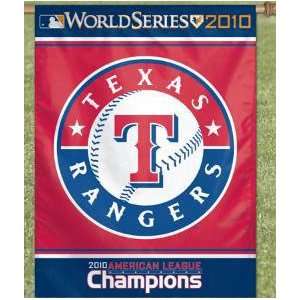  Texas Rangers 2010 American League Champions Vertical Flag 