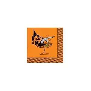  Bewitched Martini Glass Halloween Party Luncheon Napkins 