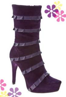 LEATHER Slat PURPLE Boots Women RARE PENNY LOVES KENNY  