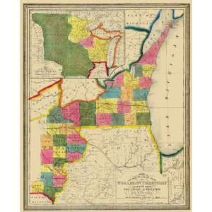  WISCONSIN (WI) TERRITORY BY HENRY J. ABEL 1838 MAP