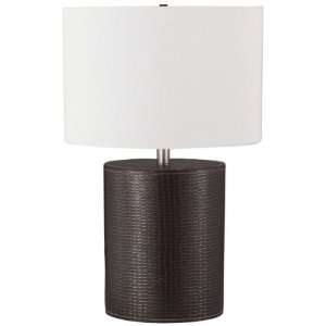  New Contemporary Modern Real Leather Desk Table Lamp 