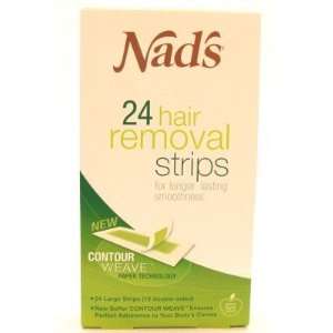  Nads Hair Removal Strips 24s For Body (3 Pack) with Free 