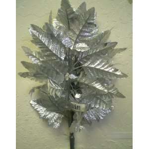   SILVER Leather Fern Leaves Sprays Artificial Greenery