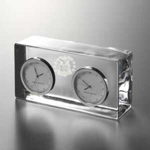  USAFA International Glass Desk Clock by Simon Pearce 