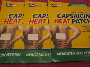   ,Medicated Heat Patch ,Topical Analgesic,Temporary Relief ,3 PC Lot
