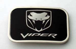 LICENSED DODGE VIPER V10 POWERED SPORTS CAR BELT BUCKLE  