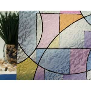  Abstract Stained Glass Circles   36 wide x 10ft