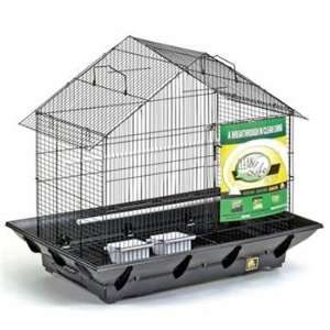  Clean Life Pitched Roof Bird Cage   Black