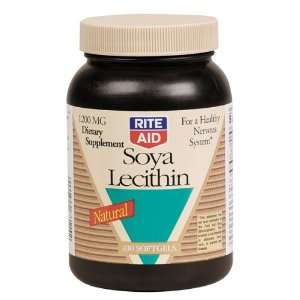 Rite Aid Soya Lecithin, Natural Dietary Supplement, 1200mg, 100 ct.