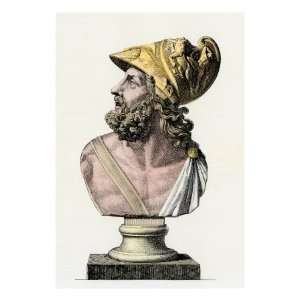  Bust of Menelaus, Husband of Helen and King of Ancient 