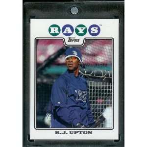 2008 Topps # 505 B.J. Upton   Tampa Bay Rays   MLB Baseball Trading 