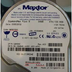  MAXTOR 6Y080L0422011 80GB ATA/133 IDE DIAMONDMAX PLUS 9 