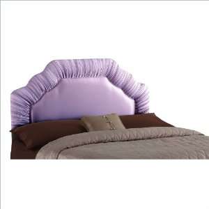   Lilac Shirred Border Upholstered Fabric Headboard Furniture & Decor