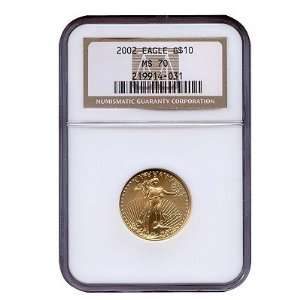  2002 $10 Gold Eagle MS70 NGC