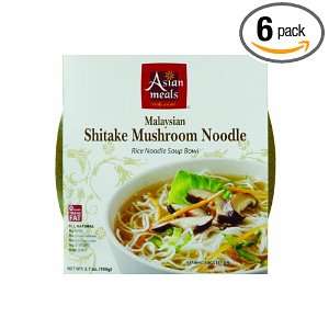 Asian Meals Premium Soup Noodle Bowls, Shitake Mushroom, 3.7 Ounce 