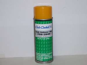 Cub Cadet Spray Yellow Paint for years 1999 and up #759 3940  