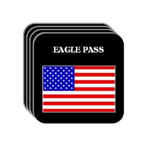  US Flag   Eagle Pass, Texas (TX) Set of 4 Mini Mousepad 