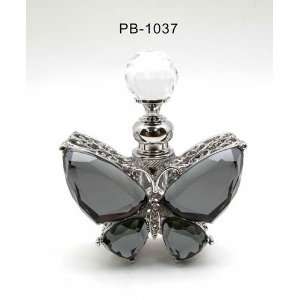  Clear Butterfly Shaped Perfume Bottle 3.25in H