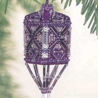 Orchid Tassel Beaded Stitched Christmas Ornament Kit Mill Hill 2001 