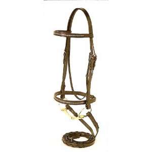 Silver Fox GOLD BEAD Show Snaffle Bridle  HORSE SIZE