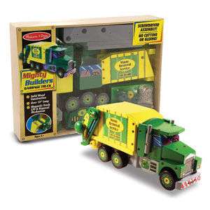 NEW MELISSA AND DOUG MIGHTY BUILDERS GARBAGE TRUCK  