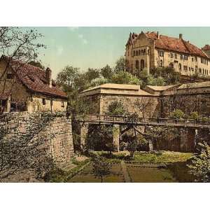 Vintage Travel Poster   Castle (west side) Nuremberg Bavaria Germany 