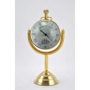  Antique maritime shiny brass desk clock Nautical gift 