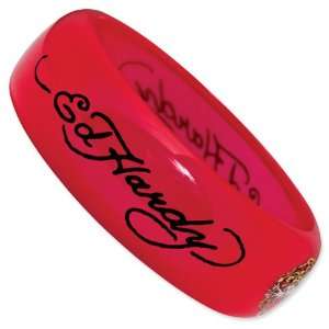  Ed Hardy Red Brangle Bracelet/Acrylic Jewelry