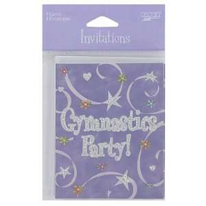  72 Packs of girl time gymnastics 8 count invitations 
