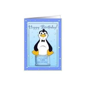   3rd Birthday   Penguin on Ice Cool Birthday Facts Card Toys & Games